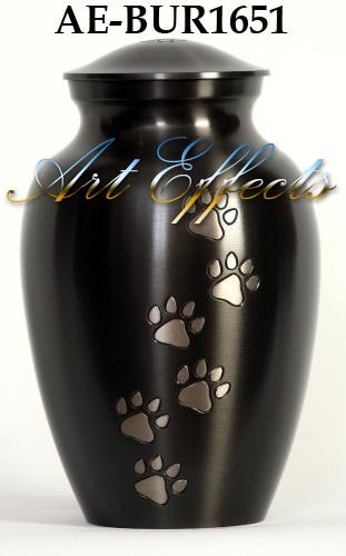 Manufacturers Exporters and Wholesale Suppliers of Slate Finish Paw Print Brass Pet Urn Mumbai, Maharashtra
